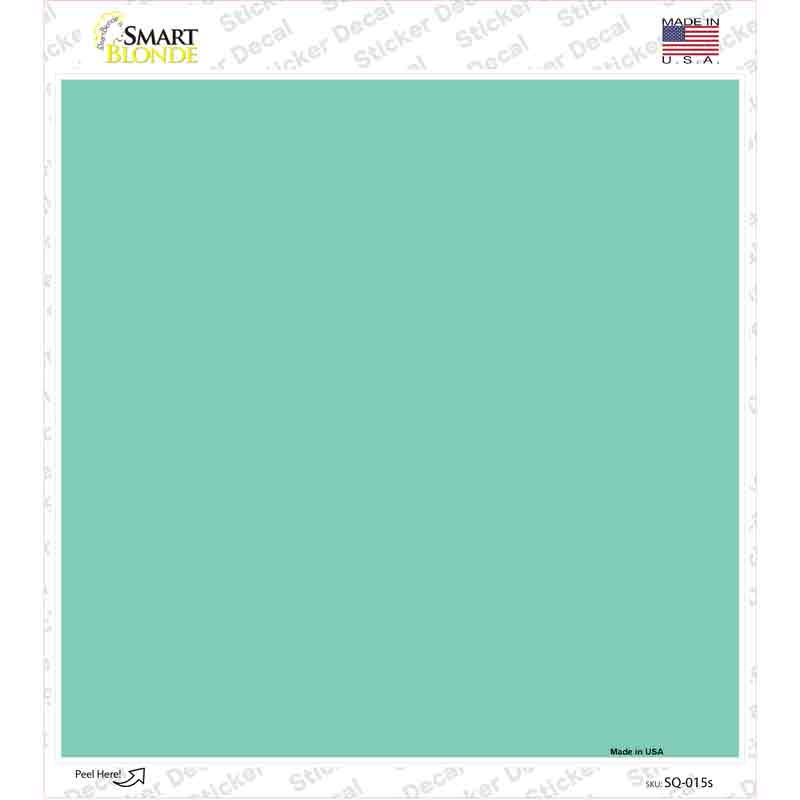 Mint Solid Novelty Square Sticker Decal