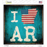 I Love Arkansas Novelty Square Sticker Decal