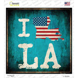 I Love Louisiana Novelty Square Sticker Decal