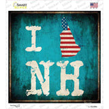 I Love New Hampshire Novelty Square Sticker Decal