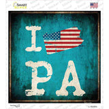 I Love Pennsylvania Novelty Square Sticker Decal