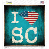 I Love South Carolina Novelty Square Sticker Decal