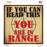 You Are In Range Novelty Square Sticker Decal
