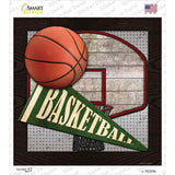 Basketball Novelty Square Sticker Decal
