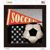 Soccer Novelty Square Sticker Decal