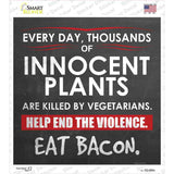 Eat Bacon Novelty Square Sticker Decal