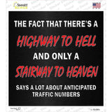 Traffic Numbers Novelty Square Sticker Decal