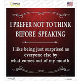 I Like Being Surprised Novelty Square Sticker Decal