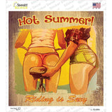 Hot Summer Novelty Square Sticker Decal