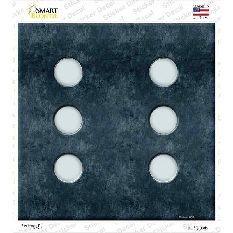 Dice Roll 6 Novelty Square Sticker Decal