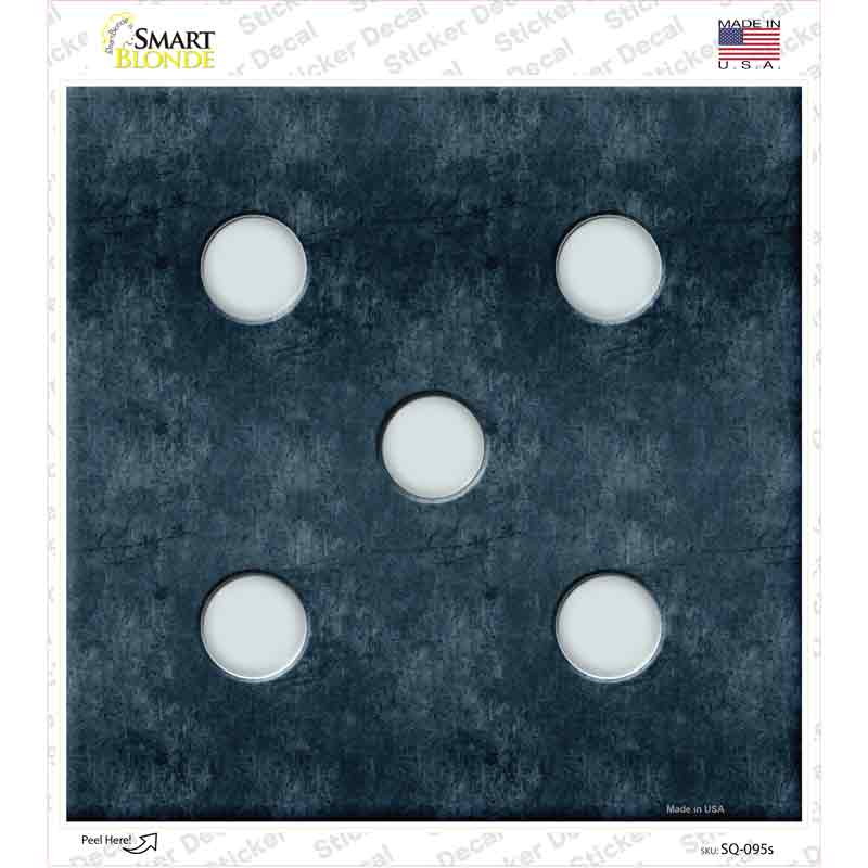 Dice Roll 5 Novelty Square Sticker Decal