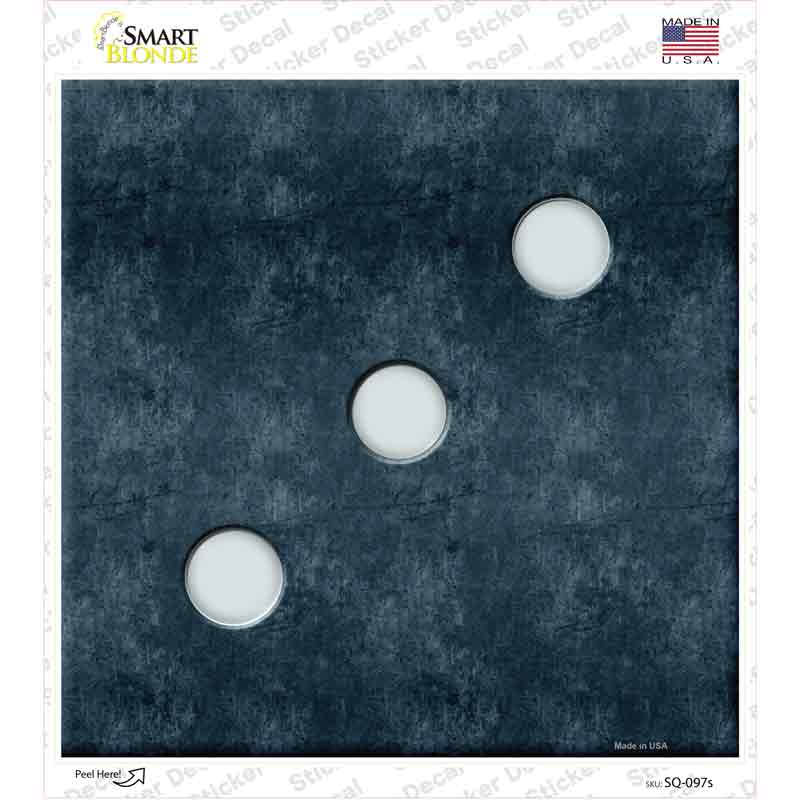 Dice Roll 3 Novelty Square Sticker Decal