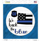 Colorado Back The Blue Novelty Square Sticker Decal