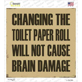 Changing Toilet Paper Novelty Square Sticker Decal