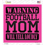 Football Mom Novelty Square Sticker Decal