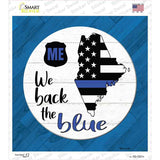 Maine Back The Blue Novelty Square Sticker Decal