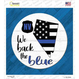 Nevada Back The Blue Novelty Square Sticker Decal