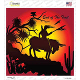 End Of Trail Novelty Square Sticker Decal