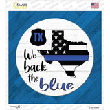 Texas Back The Blue Novelty Square Sticker Decal