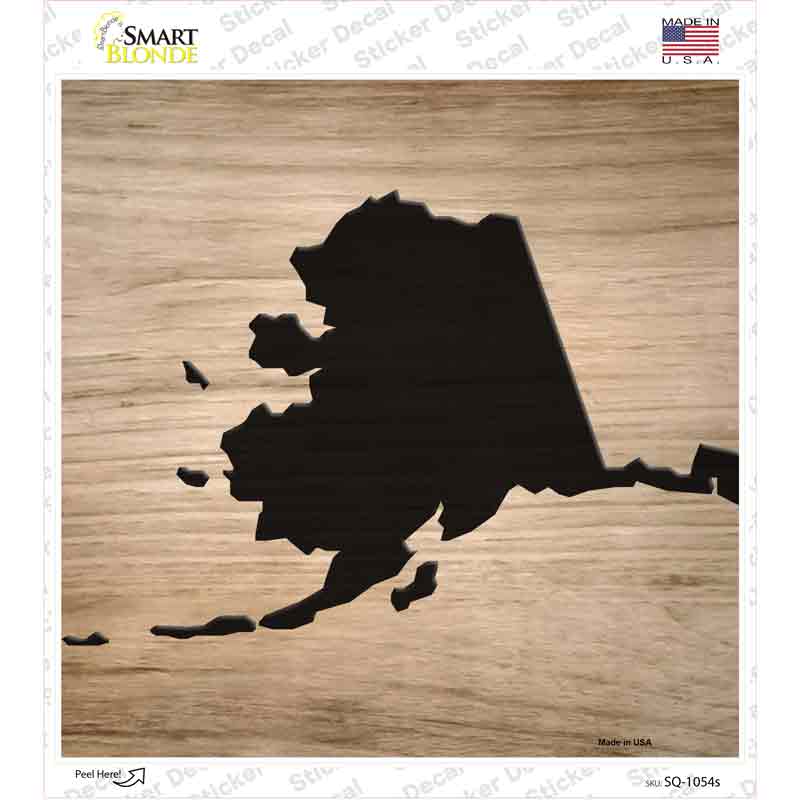 Alaska Shape Letter Tile Novelty Square Sticker Decal