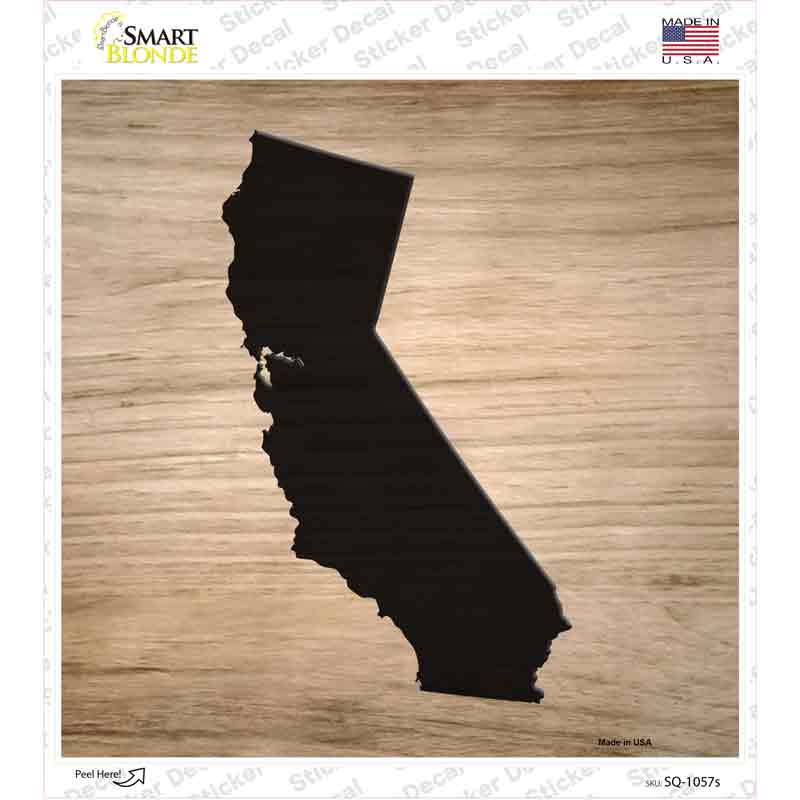 California Shape Letter Tile Novelty Square Sticker Decal