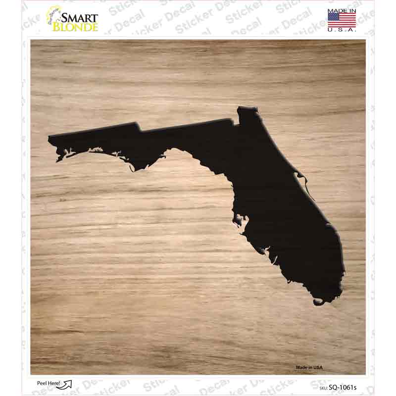 Florida Shape Letter Tile Novelty Square Sticker Decal