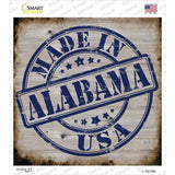 Alabama Stamp On Wood Novelty Square Sticker Decal
