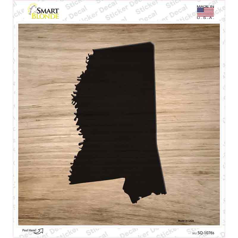Mississippi Shape Letter Tile Novelty Square Sticker Decal