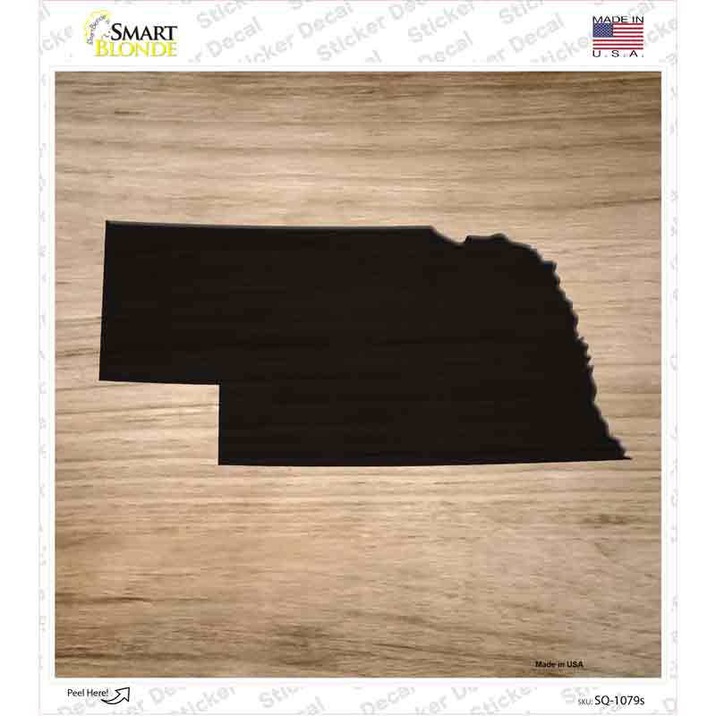 Nebraska Shape Letter Tile Novelty Square Sticker Decal