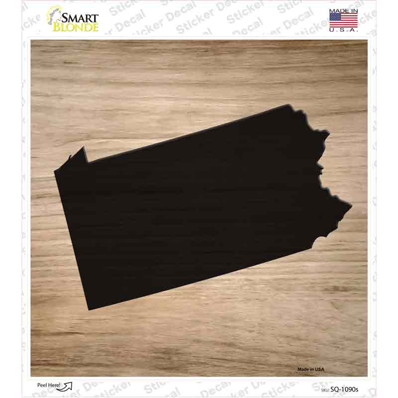 Pennsylvania Shape Letter Tile Novelty Square Sticker Decal