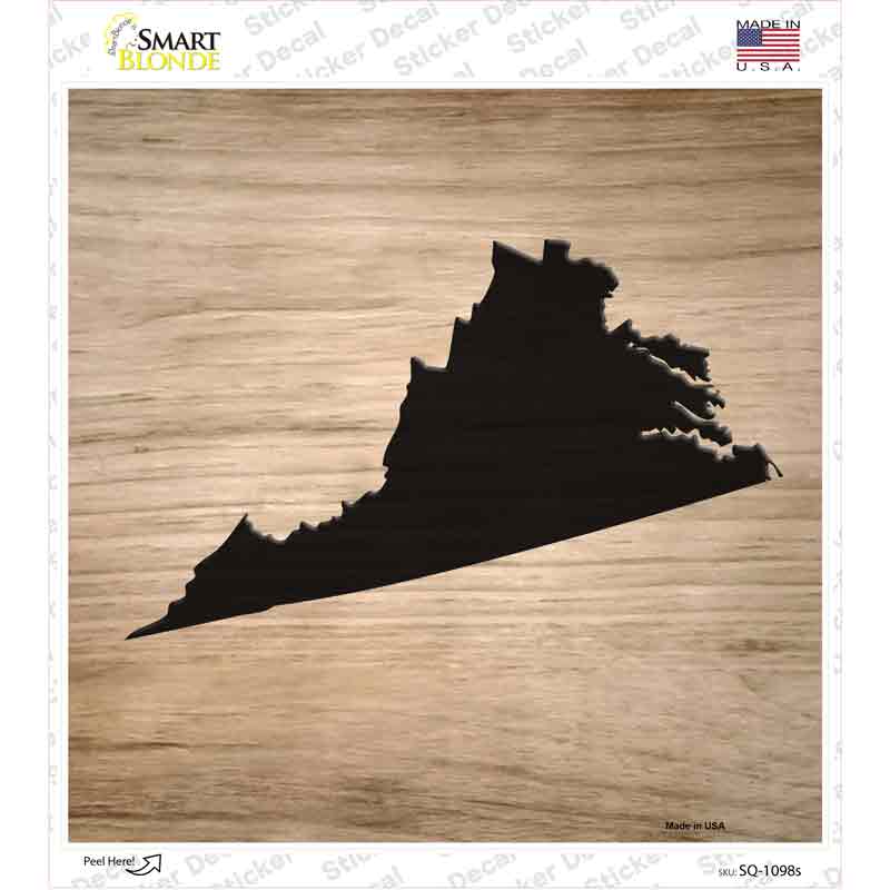 Virginia Shape Letter Tile Novelty Square Sticker Decal