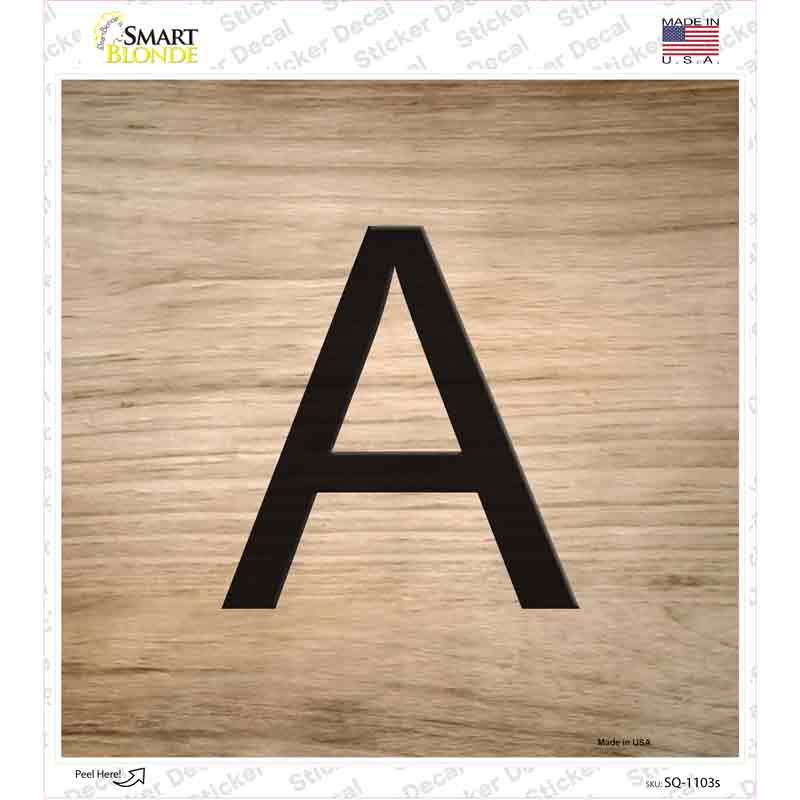 A Letter Tile Novelty Square Sticker Decal