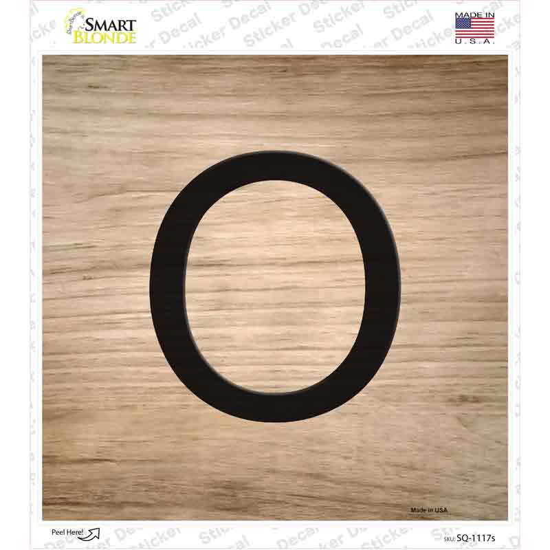 O Letter Tile Novelty Square Sticker Decal