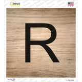 R Letter Tile Novelty Square Sticker Decal