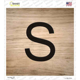 S Letter Tile Novelty Square Sticker Decal