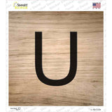 U Letter Tile Novelty Square Sticker Decal