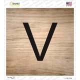 V Letter Tile Novelty Square Sticker Decal