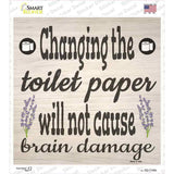Change The Toiler Paper Novelty Square Sticker Decal