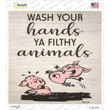 Wash Your Hands You Animal Novelty Square Sticker Decal