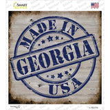 Georgia Stamp On Wood Novelty Square Sticker Decal