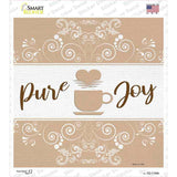 Coffee Pure Joy Novelty Square Sticker Decal