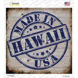 Hawaii Stamp On Wood Novelty Square Sticker Decal