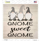 Gnome Sweet Gnome Novelty Square Sticker Decal