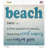 Beach Novelty Square Sticker Decal