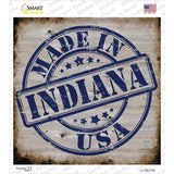 Indiana Stamp On Wood Novelty Square Sticker Decal