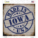 Iowa Stamp On Wood Novelty Square Sticker Decal