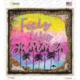 Feels Like Summer Novelty Square Sticker Decal