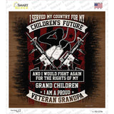 Veteran Grandpa Novelty Square Sticker Decal