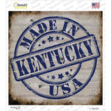 Kentucky Stamp On Wood Novelty Square Sticker Decal