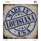 Louisiana Stamp On Wood Novelty Square Sticker Decal